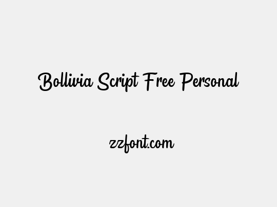 Bollivia Script Free Personal