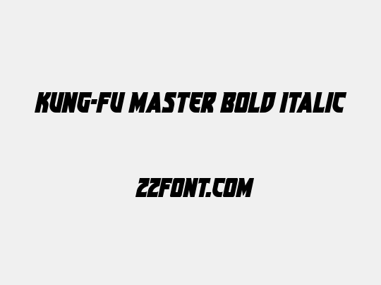Kung-Fu Master Bold Italic
