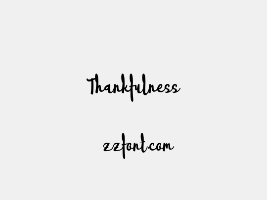 Thankfulness