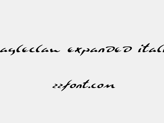 Eagleclaw Expanded Italic