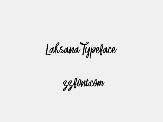 Laksana Typeface