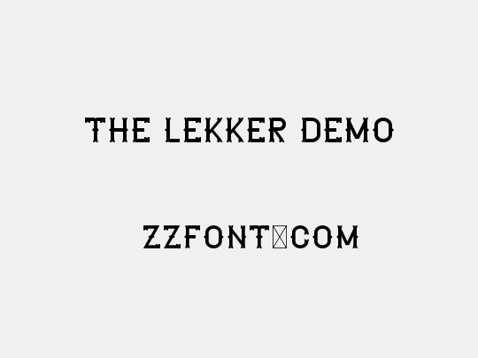 The Lekker DEMO