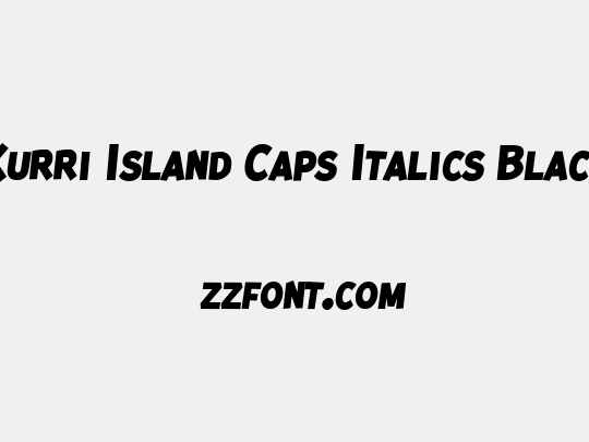 Kurri Island Caps Italics Black