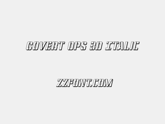 Covert Ops 3D Italic