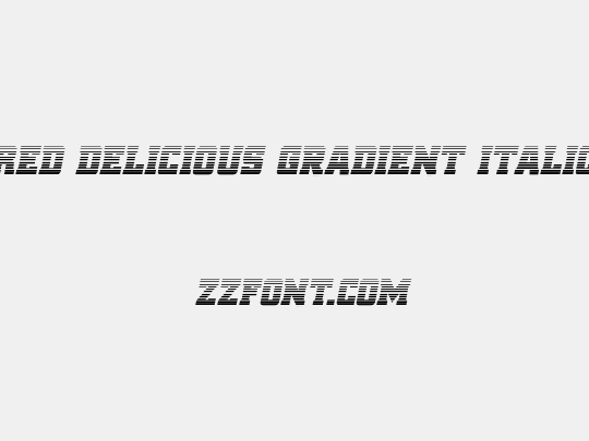 Red Delicious Gradient Italic
