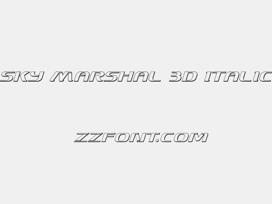 Sky Marshal 3D Italic