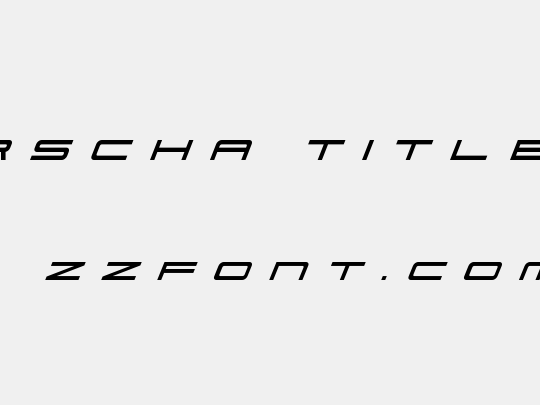 911 Porscha Title Italic