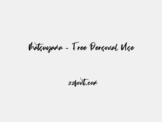 Matsuyama - Free Personal Use