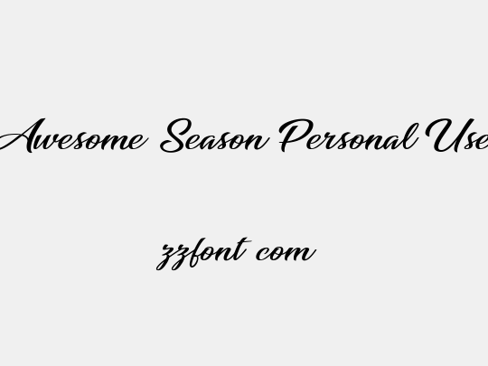 Awesome Season Personal Use