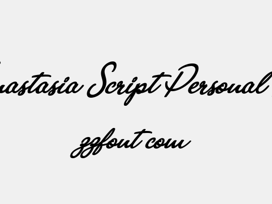 Anastasia Script Personal Use