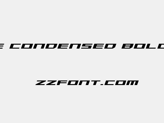 Trireme Condensed Bold Italic