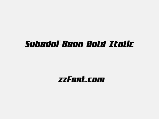 Subadai Baan Bold Italic