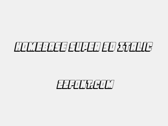 Homebase Super 3D Italic