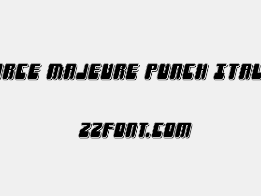 Force Majeure Punch Italic