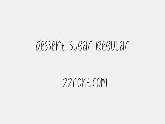 Dessert Sugar Regular