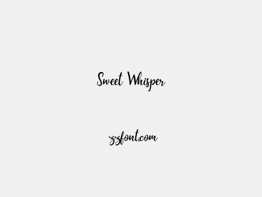 Sweet Whisper