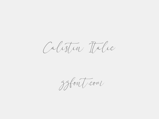 Calistin Italic