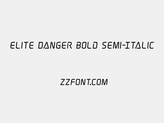 Elite Danger Bold Semi-Italic