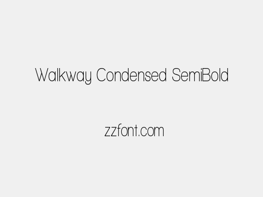 Walkway Condensed SemiBold