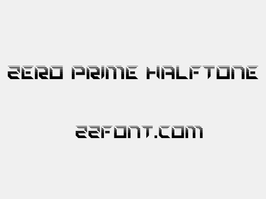Zero Prime Halftone