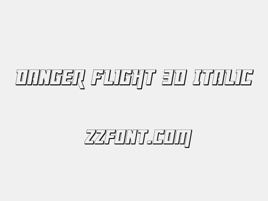 Danger Flight 3D Italic