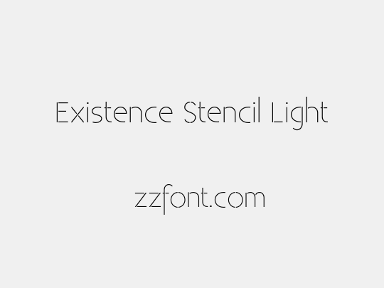 Existence Stencil Light