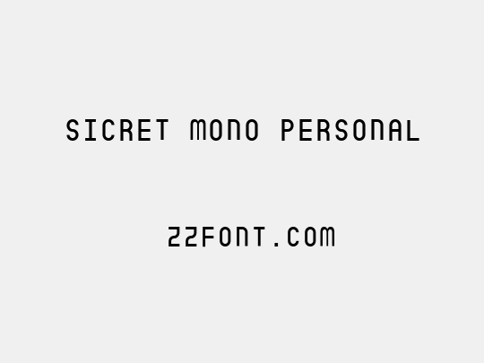 Sicret Mono PERSONAL