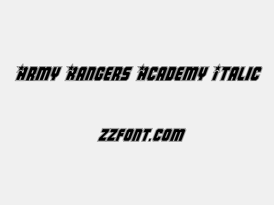 Army Rangers Academy Italic