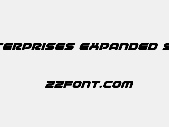 1st Enterprises Expanded Super-Italic