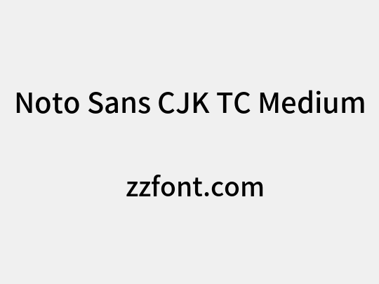 Noto Sans CJK TC Medium