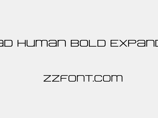 Head Human Bold Expanded