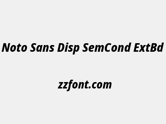 Noto Sans Disp SemCond ExtBd