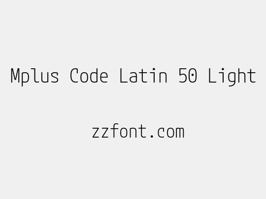 Mplus Code Latin 50 Light
