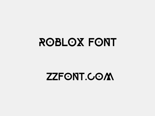Roblox Font