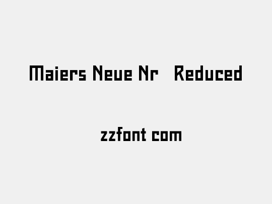 Maiers Neue Nr.8 Reduced