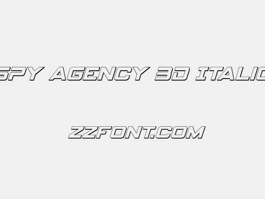 Spy Agency 3D Italic