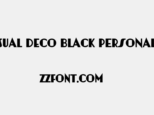 Artisual Deco Black PERSONAL USE ONLY PERSONAL USE ONLY