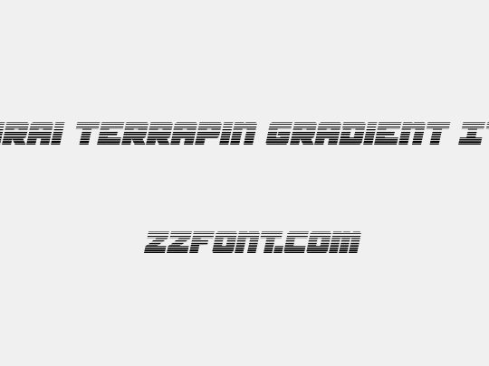 Samurai Terrapin Gradient Italic