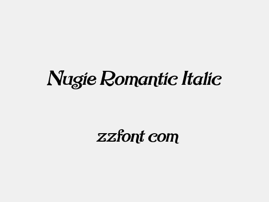 Nugie Romantic Italic