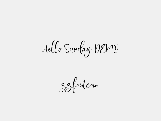 Hello Sunday DEMO