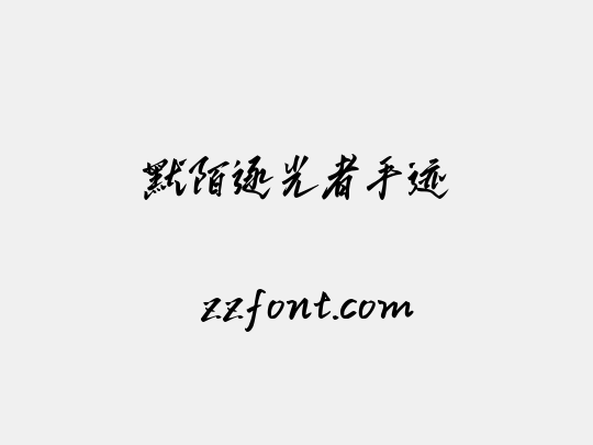 默陌逐光者手迹