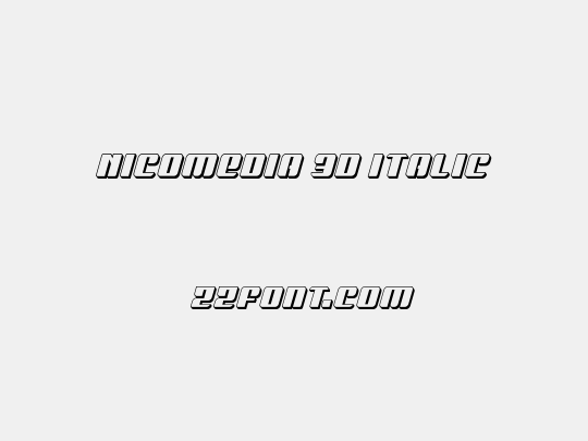Nicomedia 3D Italic