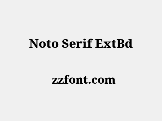 Noto Serif ExtBd