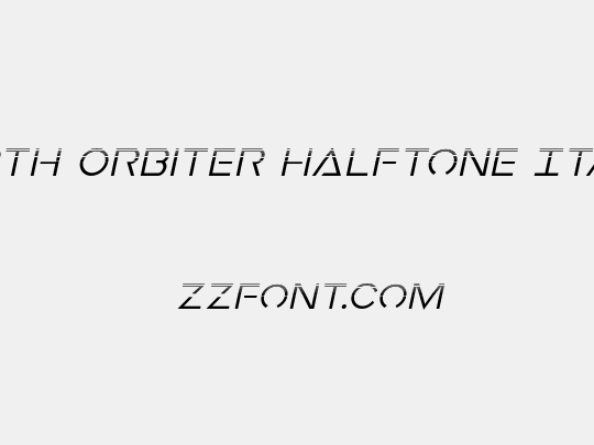 Earth Orbiter Halftone Italic