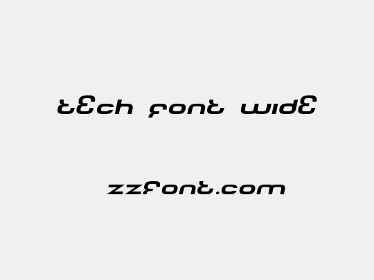 Tech Font Wide