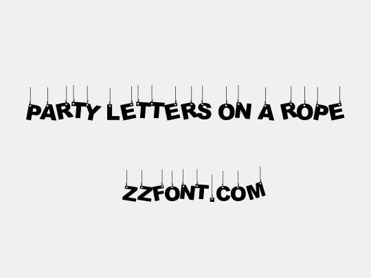 Party Letters On a Rope