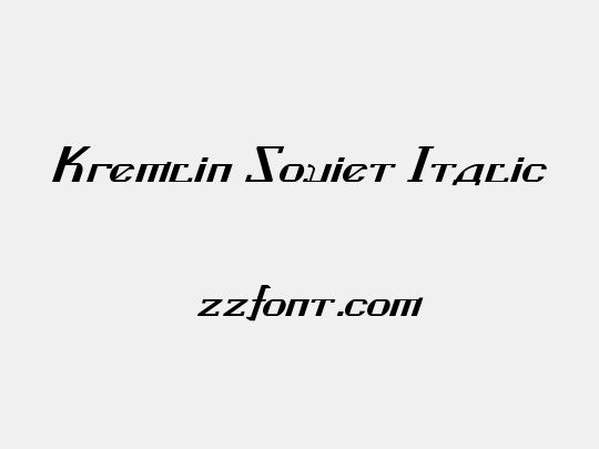 Kremlin Soviet Italic