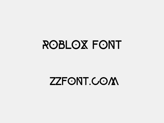 Roblox Font