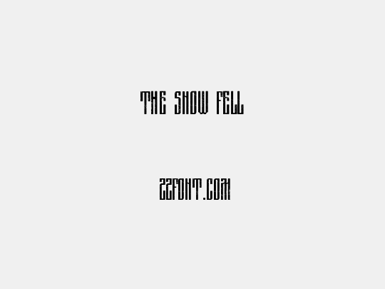 The Snow Fell