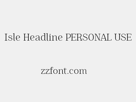 Isle Headline PERSONAL USE